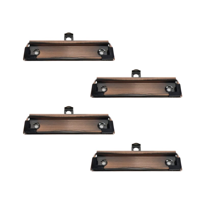 Pastlla 4Pcs Clipboard Clips 4.72"" Metal Mountable Clipboard Clamp Hardware with Rubber Grip & Hanging Hole to Create Low Profile Clipboards  Document File Board  Office Supplies (Red Bronze) - Image 1